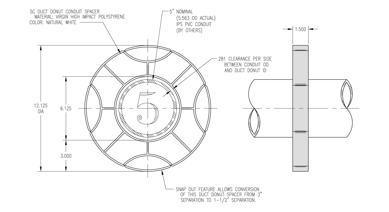 5C Duct Donut Installation Detail Underground Devices