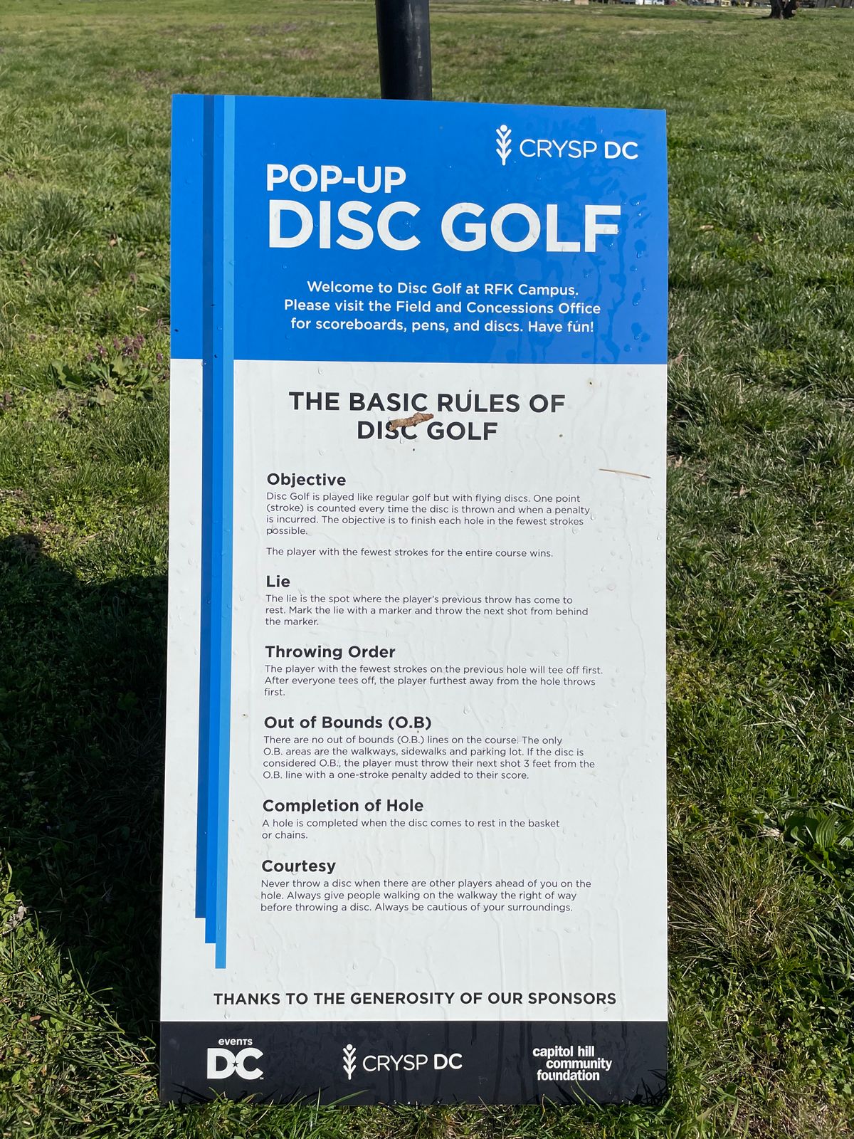 Oklahoma Ave Field at RFK Campus Washington, DC UDisc Disc Golf