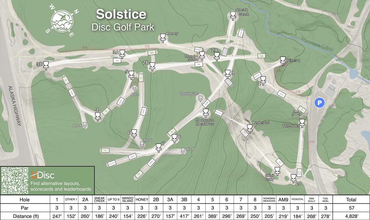 Solstice DiscGolfPark Whitehorse, YT, Canada UDisc Disc Golf Course