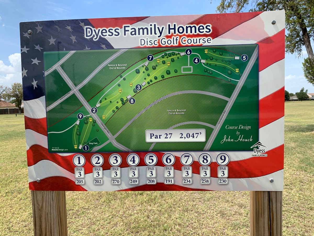Dyess Family Homes Abilene, TX UDisc Disc Golf Course Directory