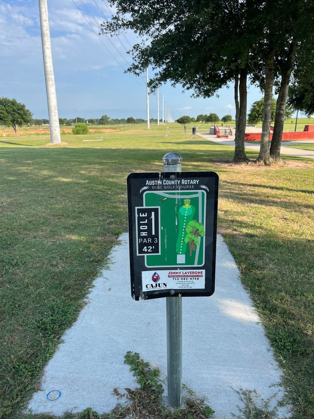 Austin County Rotary Club Disc Golf Course Sealy, TX UDisc Disc