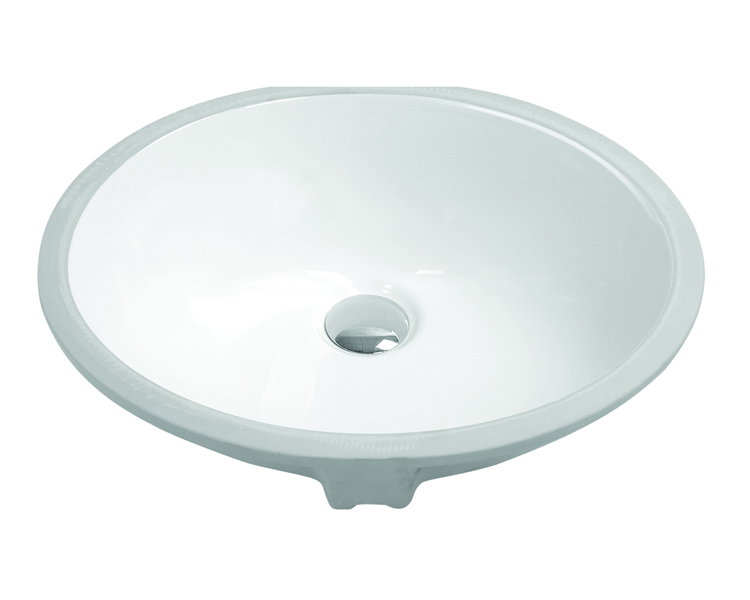 191/4″ Undermount Oval Vanity Sink, White UEC
