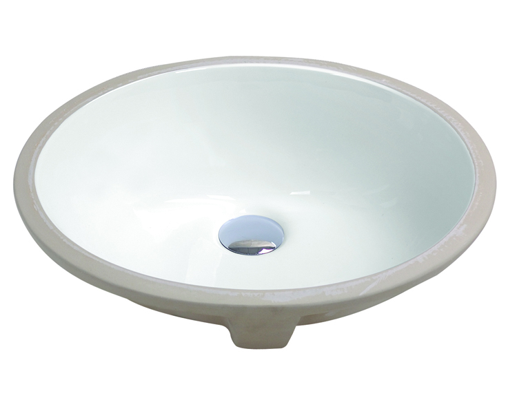 191/4″ Undermount Oval Vanity Sink, White UEC