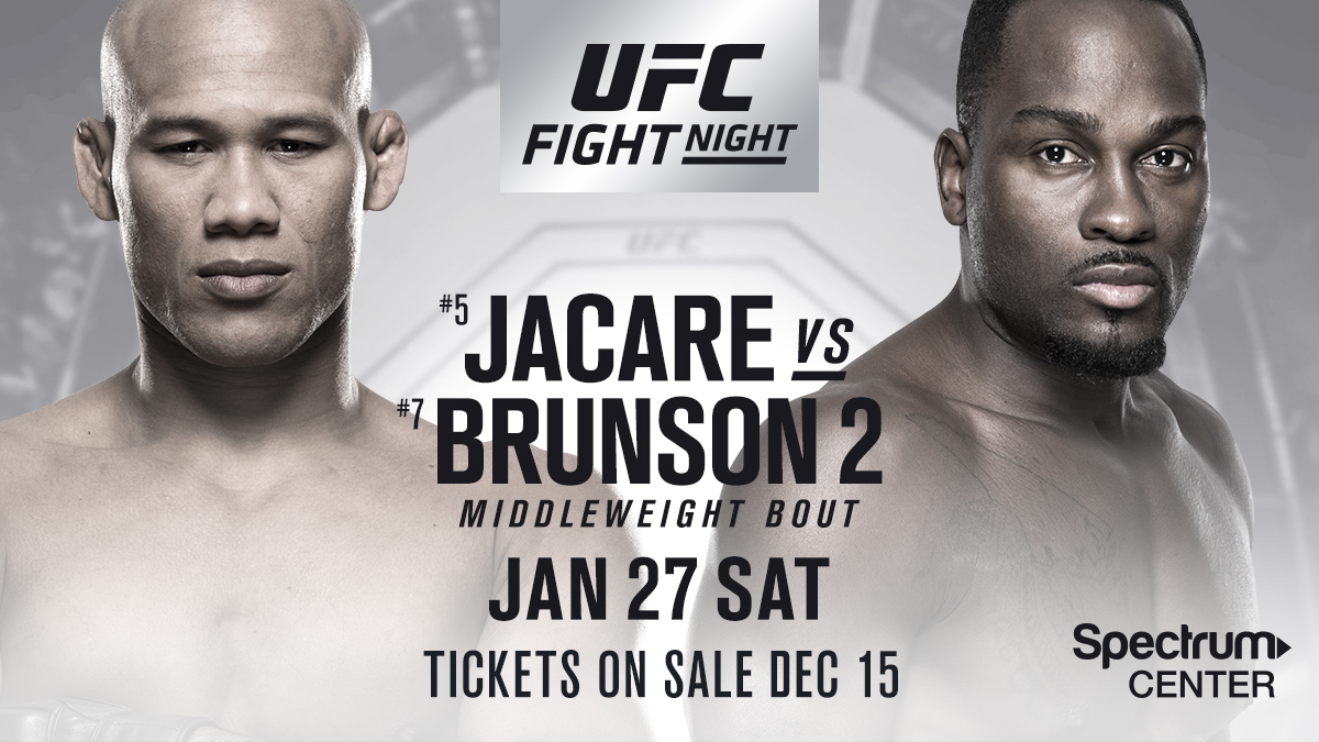 Brunson meets Jacare in January rematch in NC UFC