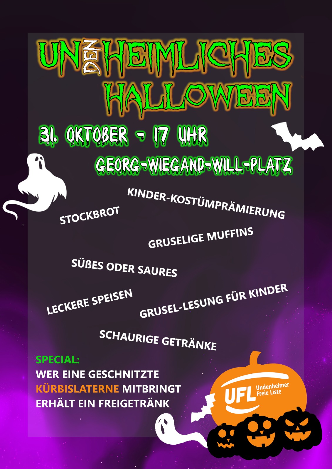 Un(den)heimliches Halloween (Programm) Undenheimer Freie Liste