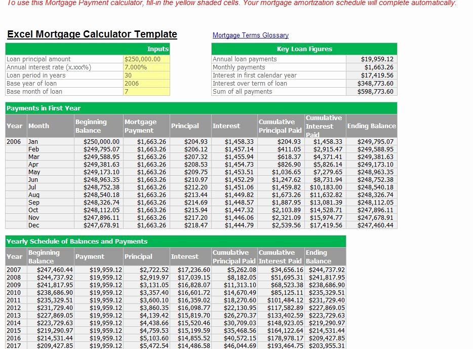50 Adjustable Rate Mortgage Calculator Excel Template