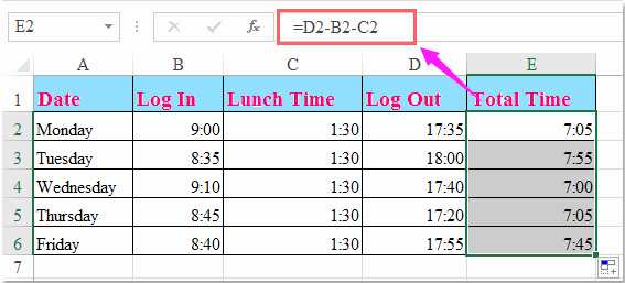 50 Excel Spreadsheet for Hours Worked Template