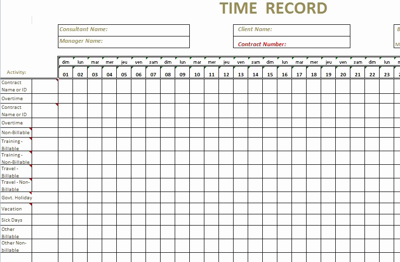 50 Timecard In Excel With Formulas