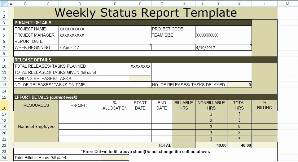 Weekly Project Status Report Templates Luxury Excel Status Report