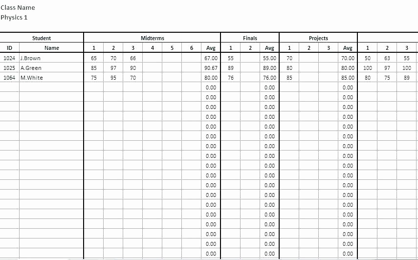 50 Weighted Grade Calculator Excel Template