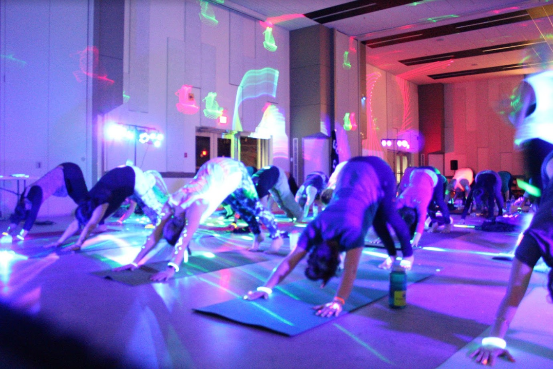 Glowpaint, yoga, and dance The Cascade