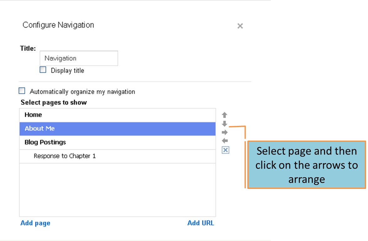 Arranging the Google Site Navigation Bar UGA Edit 2000