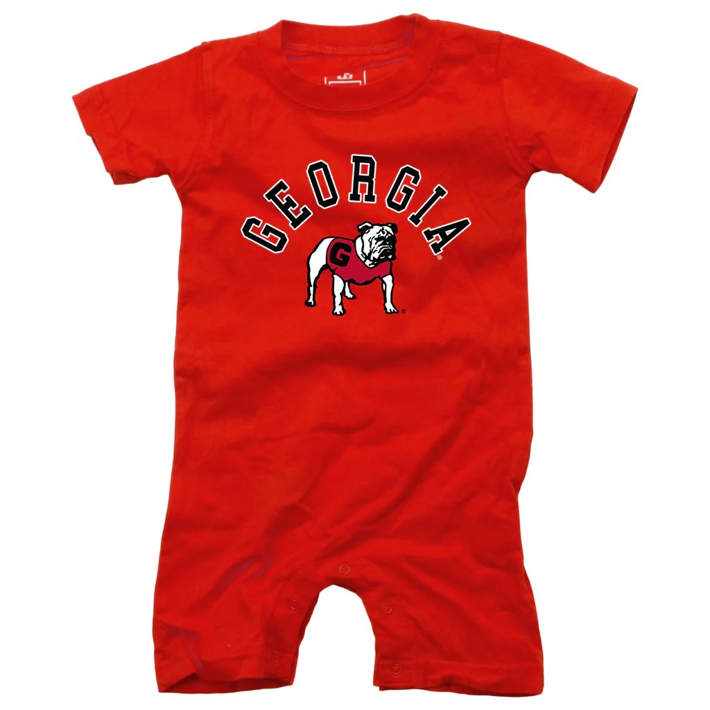 INFANT Bulldogs Red Romper The Red Zone Athens, GA