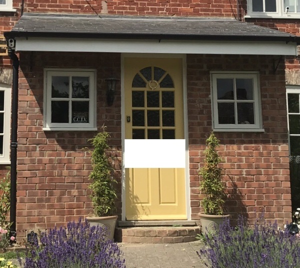 for climber either side of front door