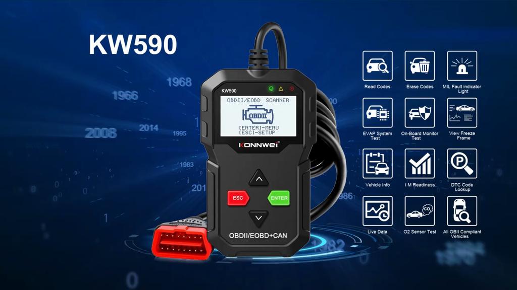 Cheap 2023 OBD Diagnostic Tool KONNWEI KW590 Car Code Reader automotive