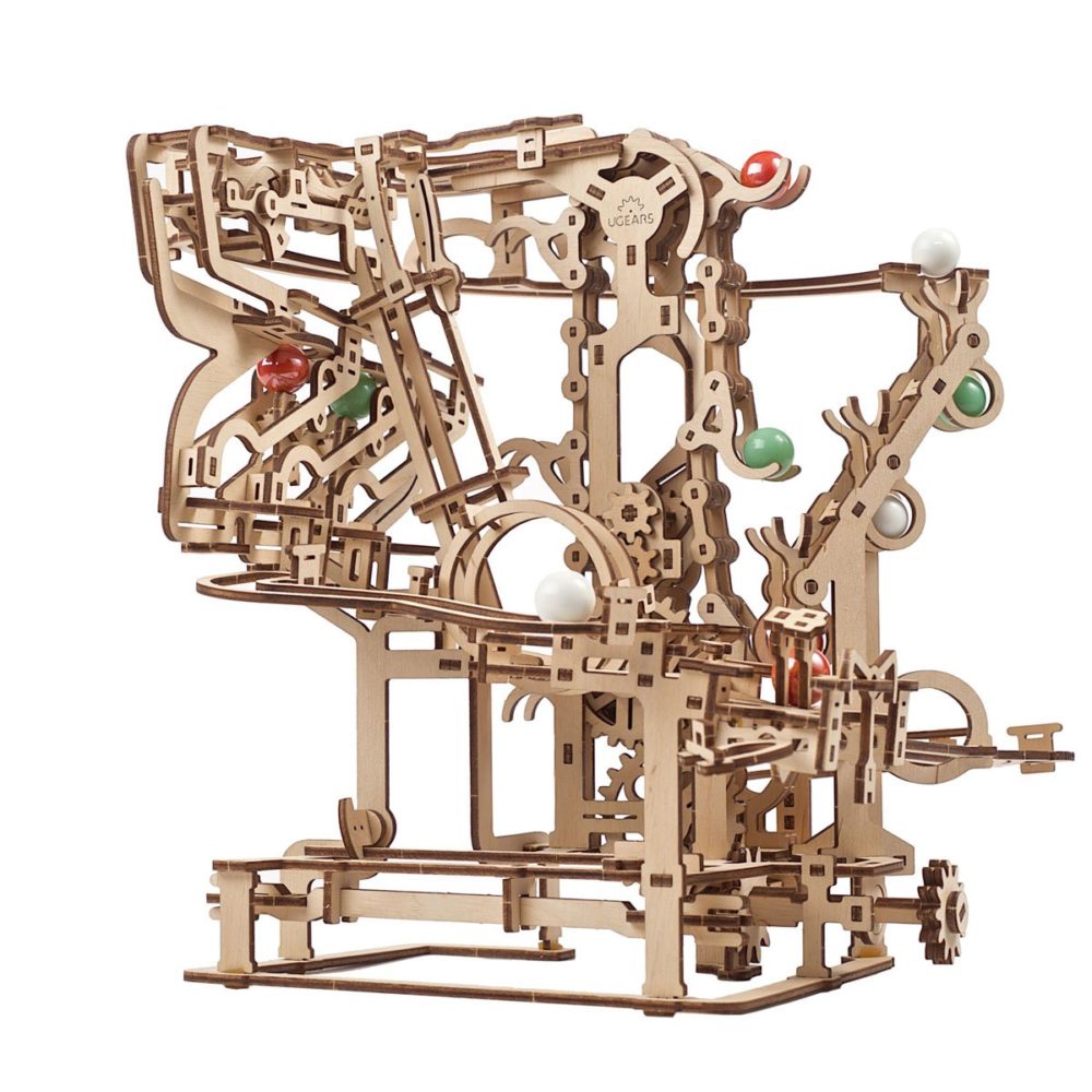 Ugears Marble Run Chain Hoist wooden puzzle and construction kit