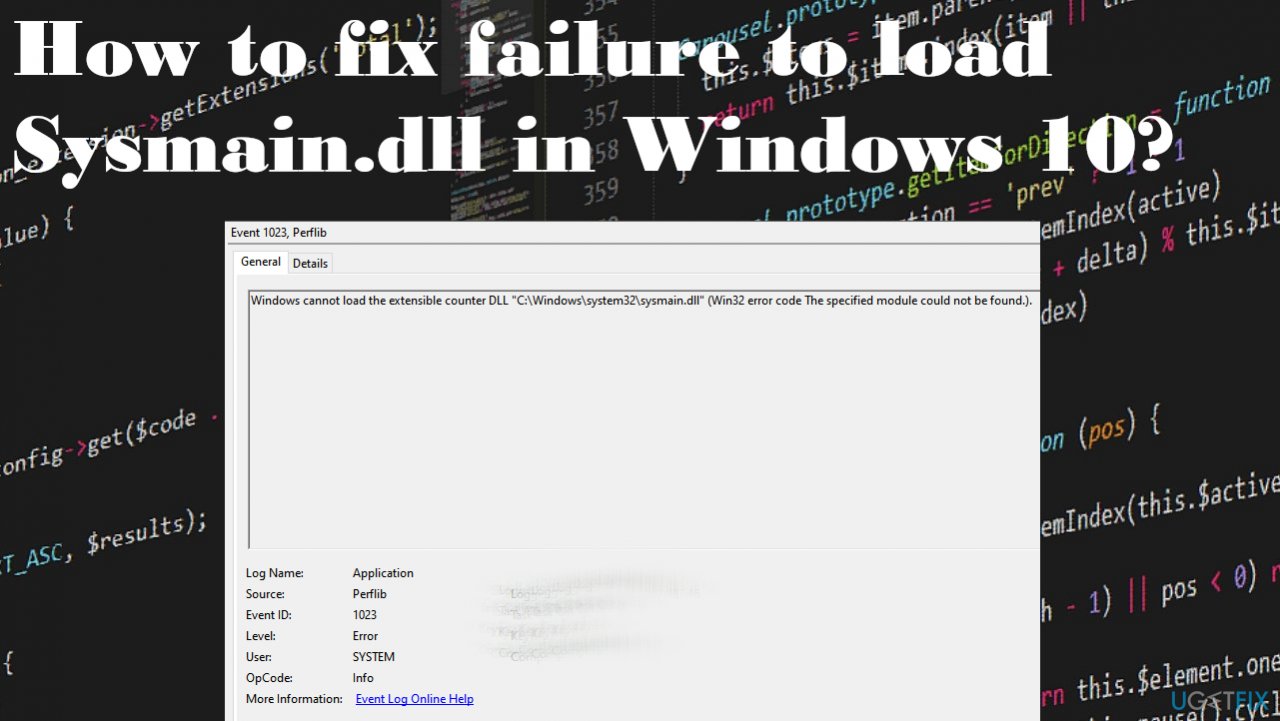 How to fix failure to load Sysmain.dll in Windows 10?
