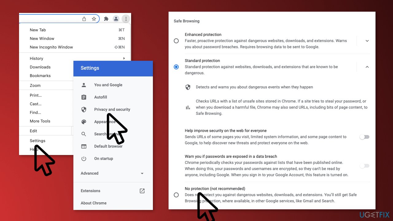 How to disable or enable “Safe Browsing” on Google Chrome?