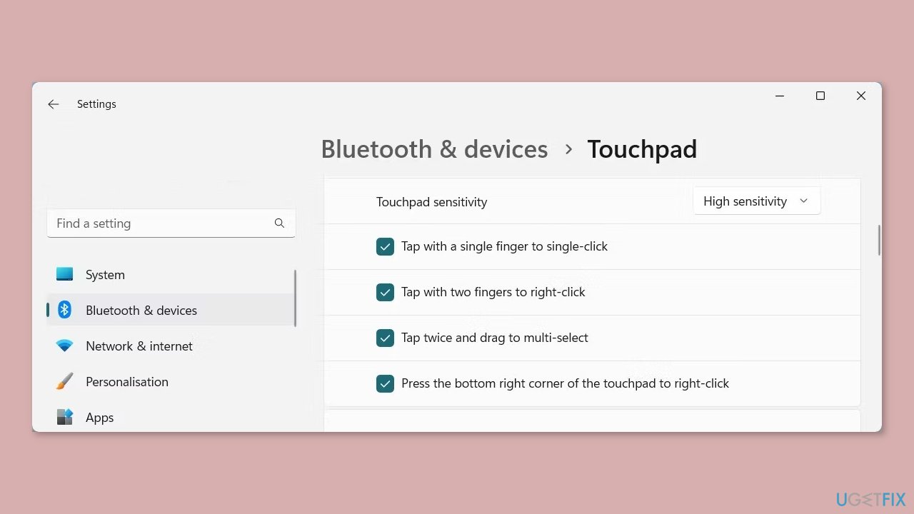 How to fix Touchpad gestures not working in Windows?