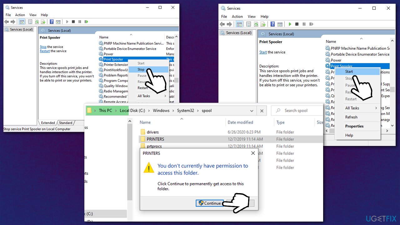 How to clear the print queue when a document is stuck?