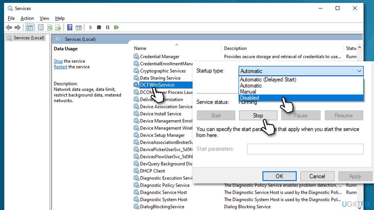 How to fix DCFWinService high disk usage on Windows?