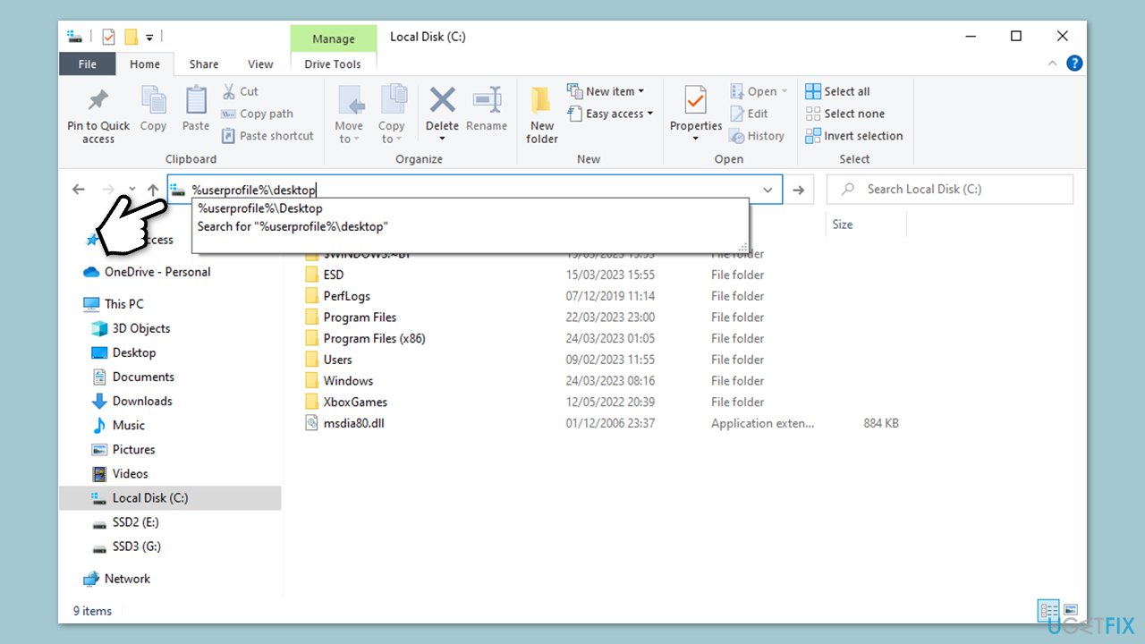 How to fix Desktop folder missing in Windows?