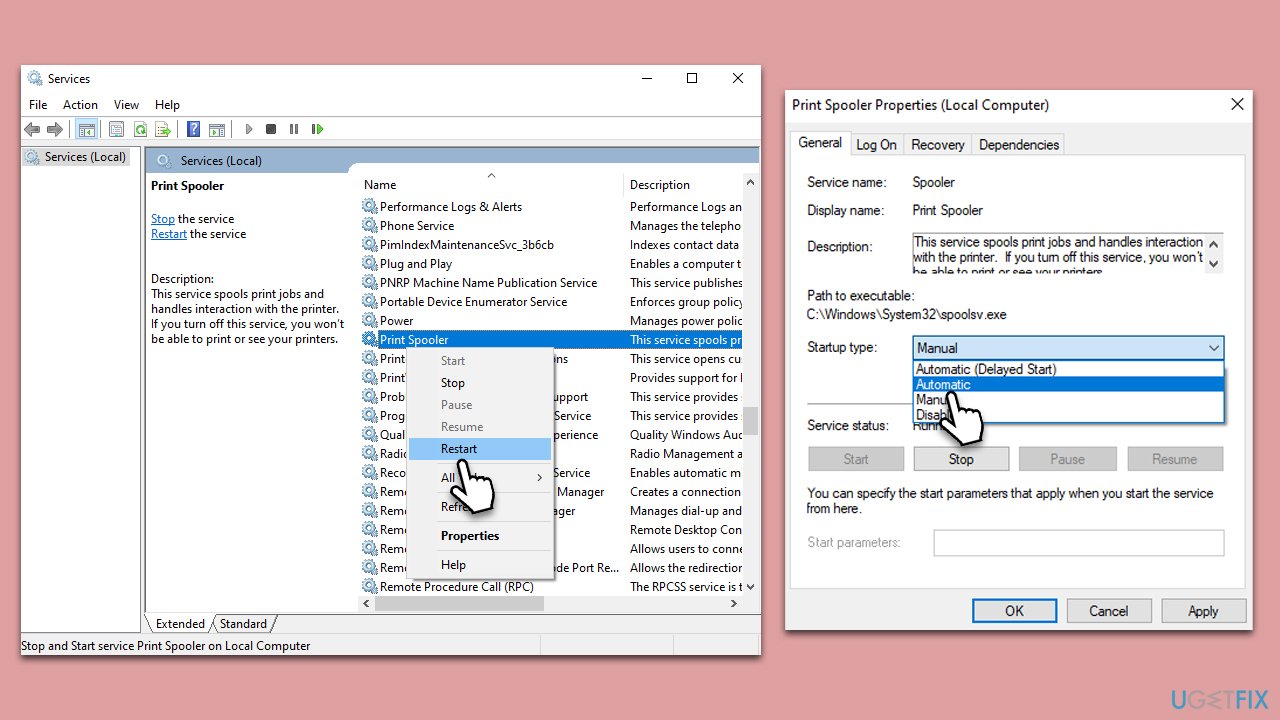 How to fix "Printer settings could not be saved" error in Windows?