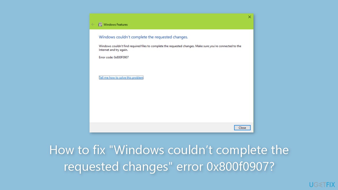 How to fix "Windows couldn’t complete the requested changes" error
