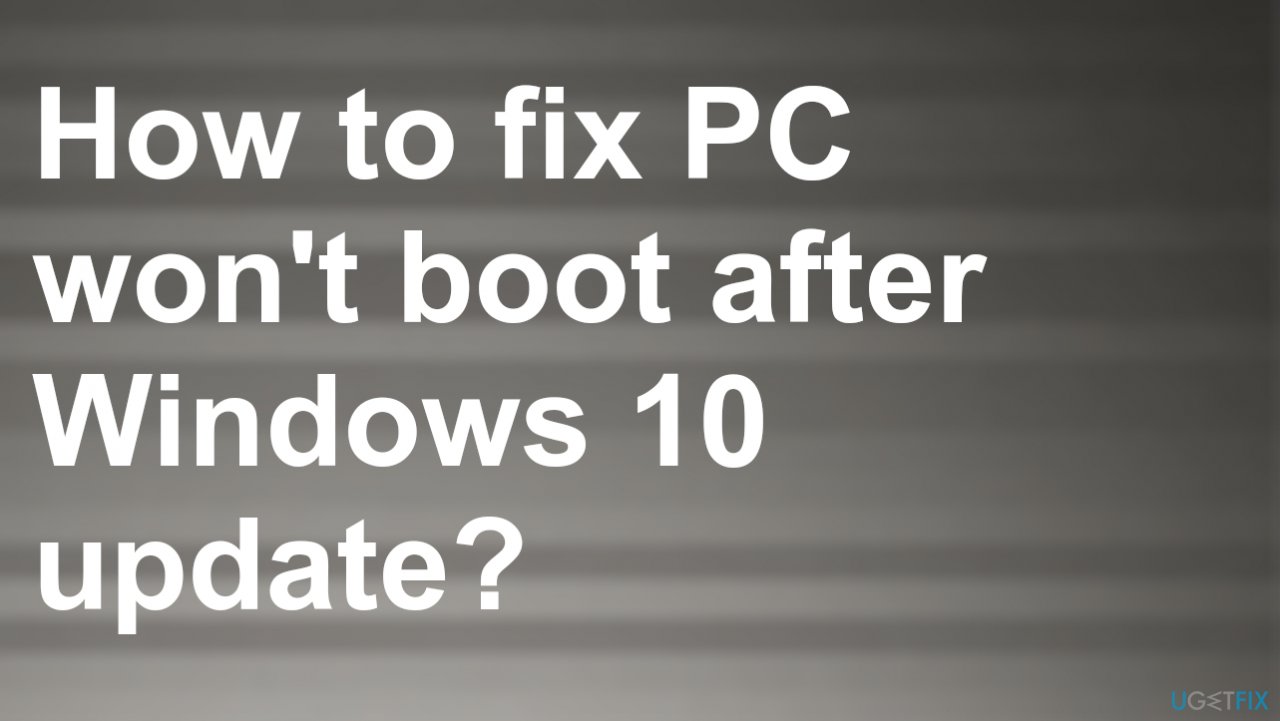 Computer Not Booting After Windows Update Black Screen At Startup In