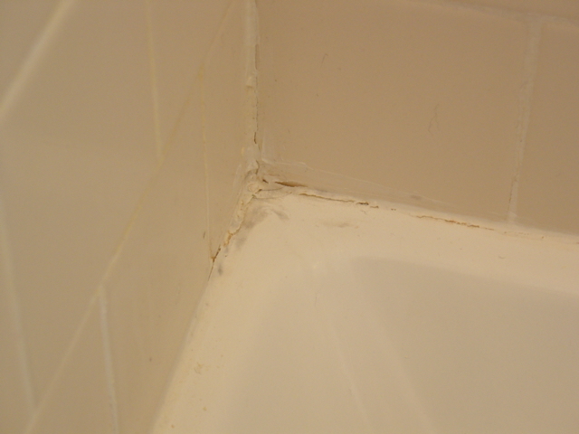 Is Your Caulk... moldy? crumbling? stained?... Call Us... We Get Rid of
