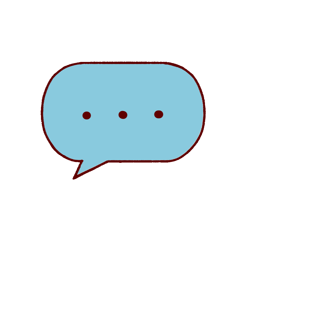 チャットの吹き出しの動くイラスト うごかわっ