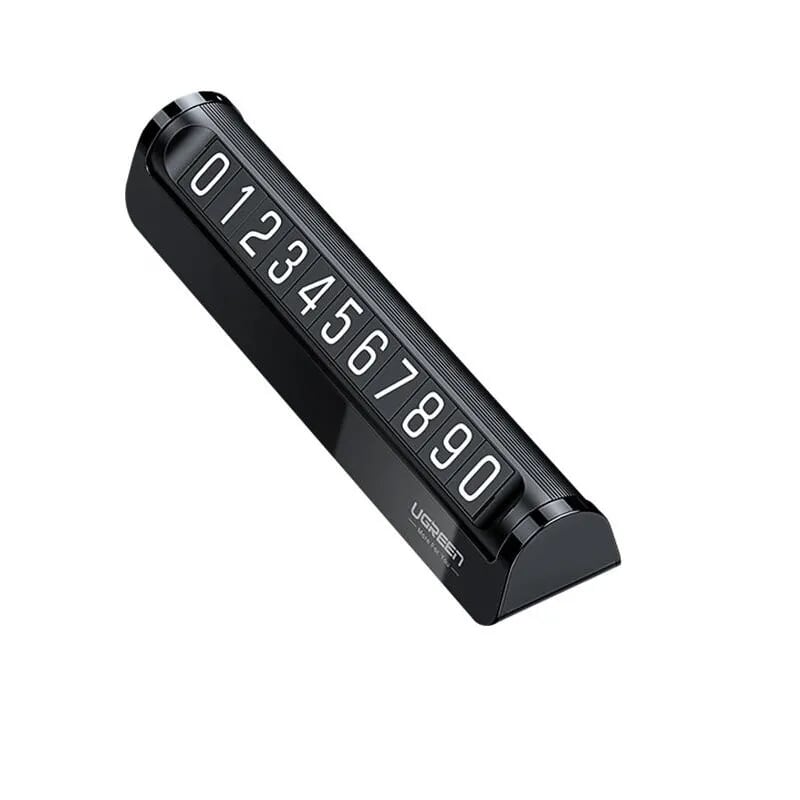 Ugreen 60326 Black Car Temporary Parking Card Mobile Phone Number Plate with 3M Glue Suction