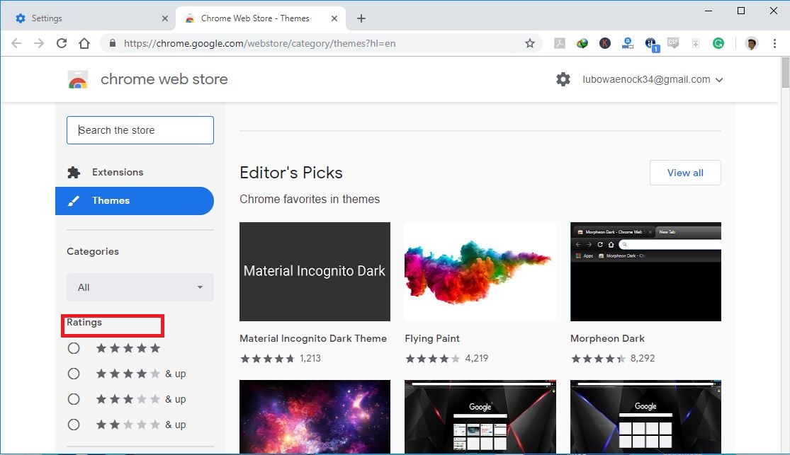 web store themes