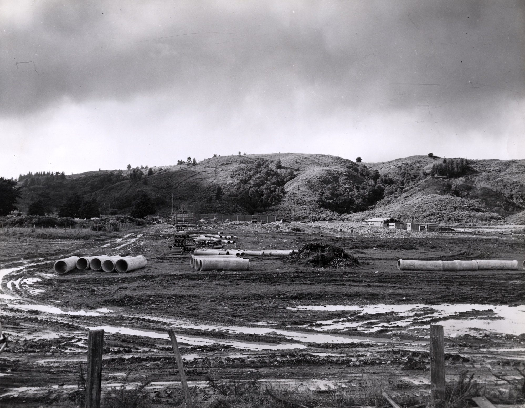 Dunlop factory construction; site from the northwest corner, looking