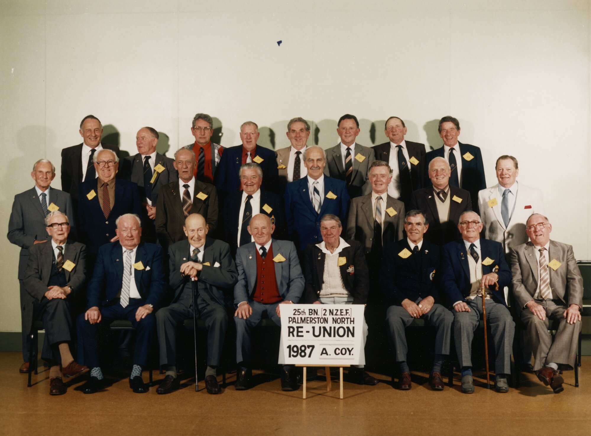 Reunion; 25th Battalion 2 NZEF Palmerston North 1987; 'A' Company. [P3