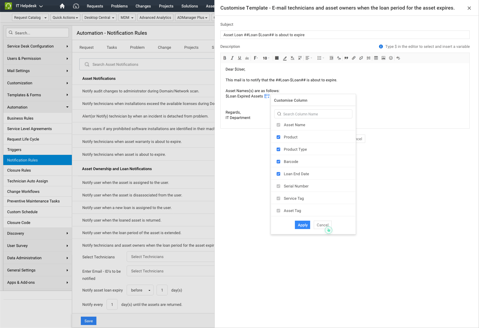 ManageEngine ServiceDesk Plus