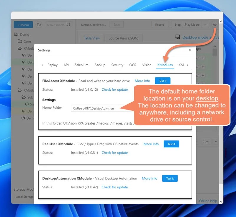 RPA XModules for enhanced features, Robotic Process Automation (RPA)