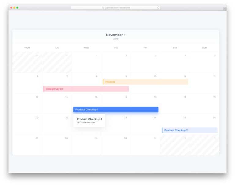 35 Cool CSS calendar Inspiration For Your Web And Mobile Applications