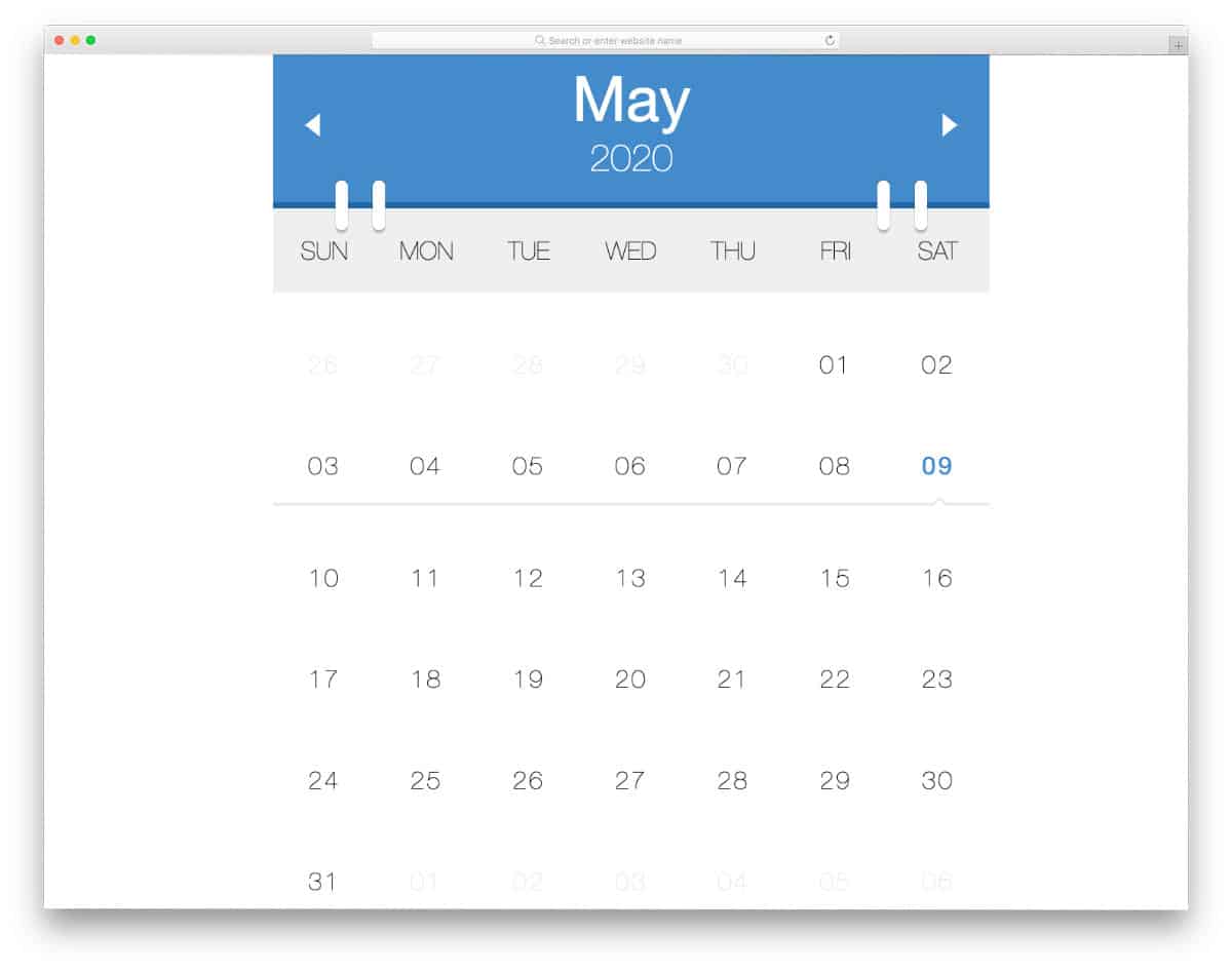 41 HTML Calendar Designs To Easily Organize Goals & Events 2021