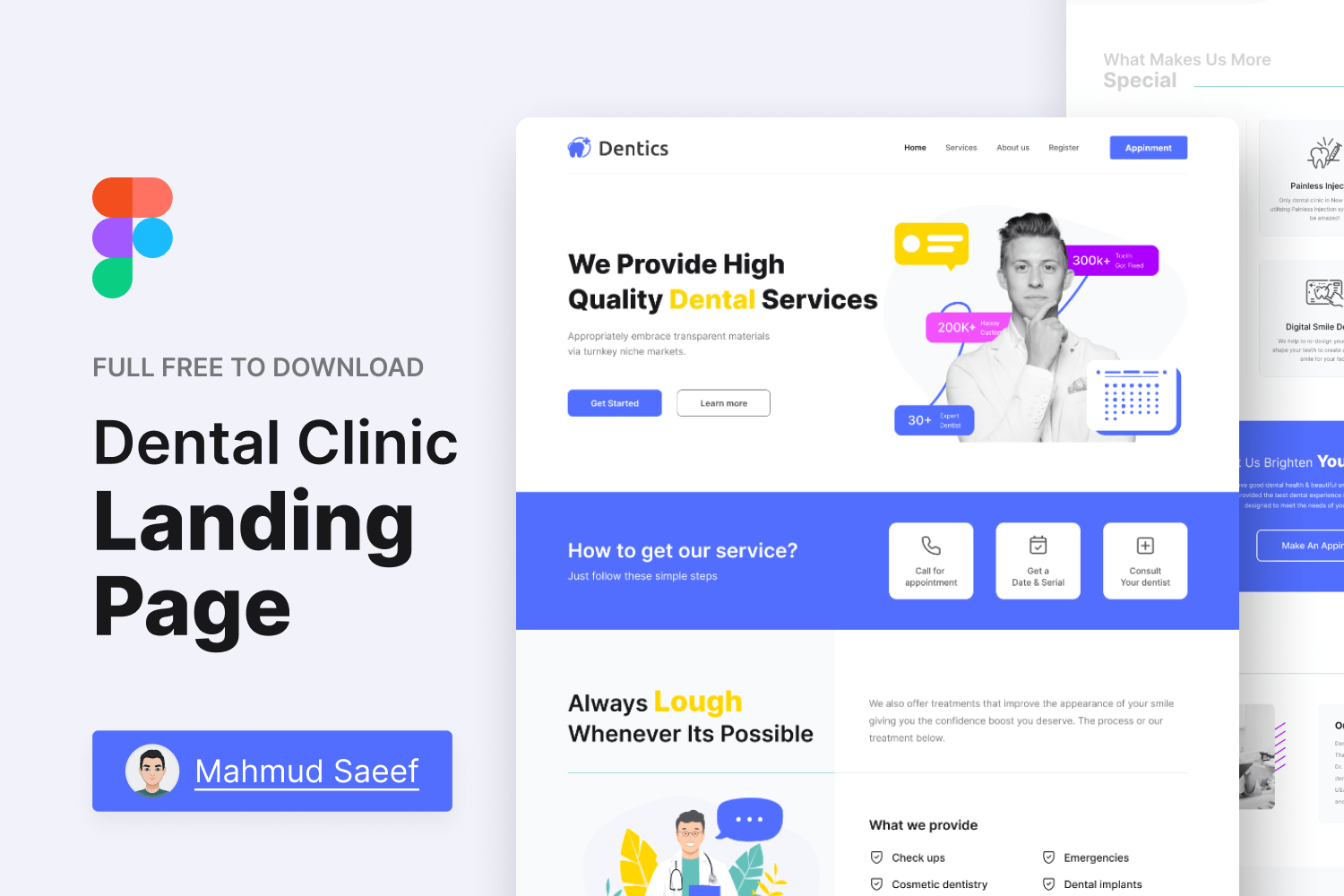 Free Dental Clinic Landing Page