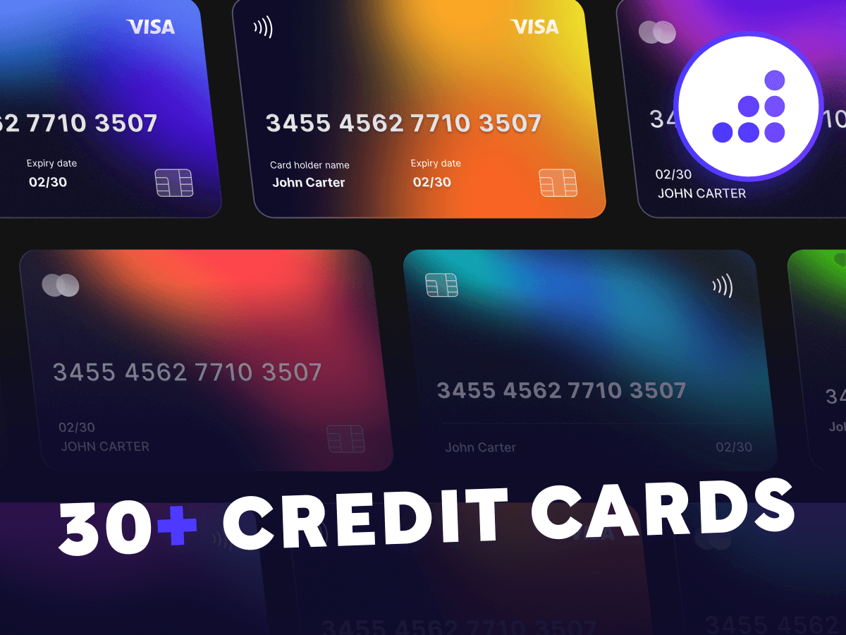 30+ Credit Card Designs Download UI Freebies