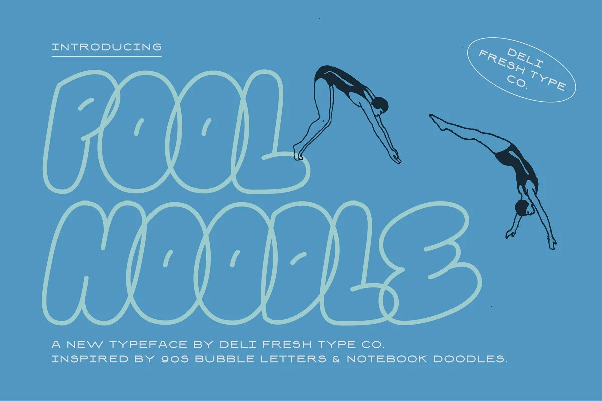 Pool Noodle Font Playful Bubble Letter Script Font Free Fonts Download
