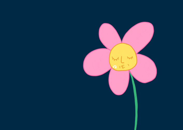 Cartoon Flower Whistling GIF UINona GIFs