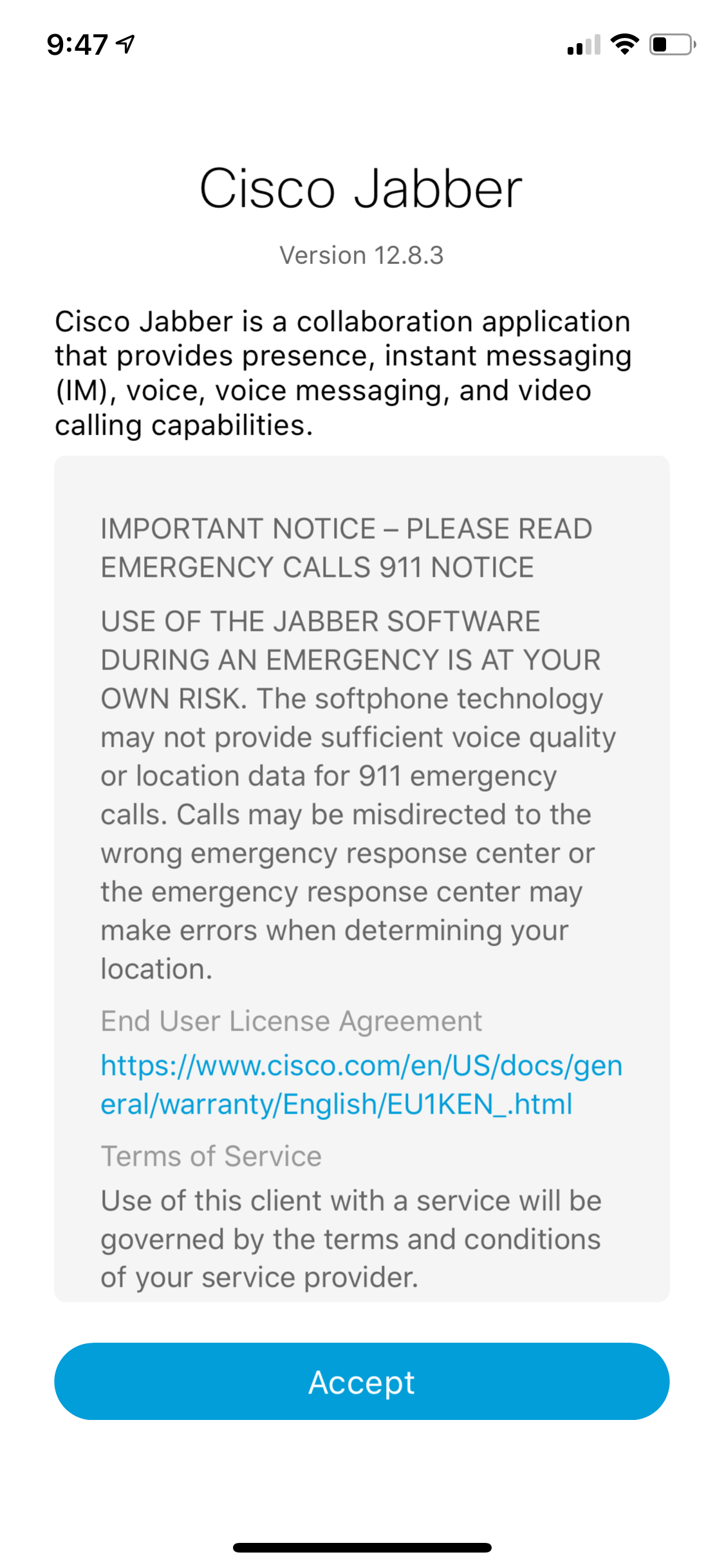 Install Jabber on an iOS Device University IT
