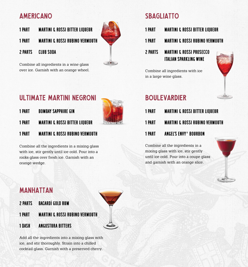 MARTINI & ROSSI RUBINO VERMOUTH United Johnson Brothers