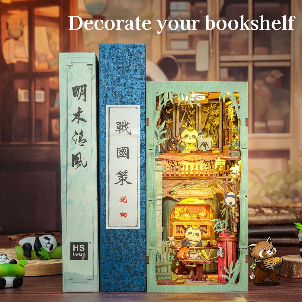 DIY Book Nook Kit Panda Figured'Art