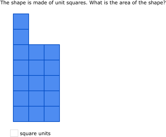 IXL Find the area of figures made of unit squares (Year 5 maths practice)