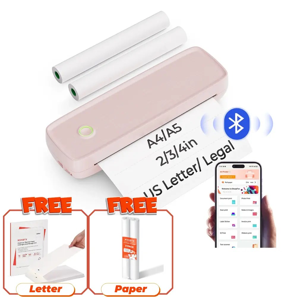 MUNBYN Inkless Portable Wireless Printer ITP04