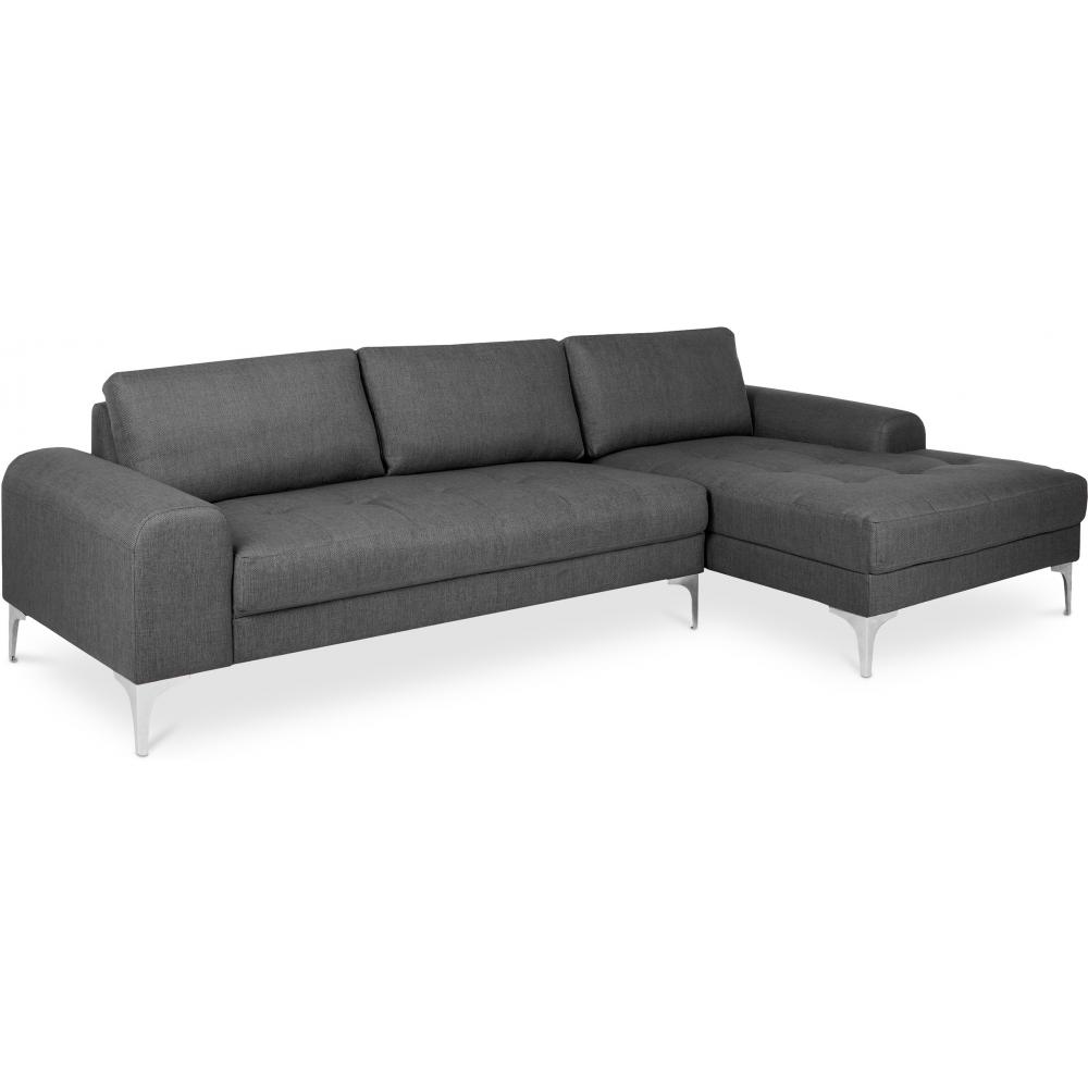 Buy Design Corner Sofa Fabric Dark grey 26730 in the UK Privatefloor