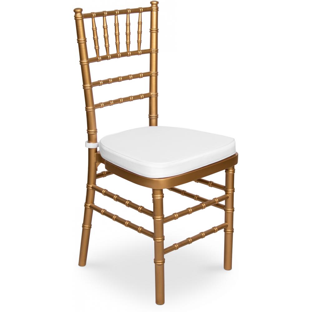 Buy Wooden Tiffany Chiavari chair with cushion Style Gold 58679 in